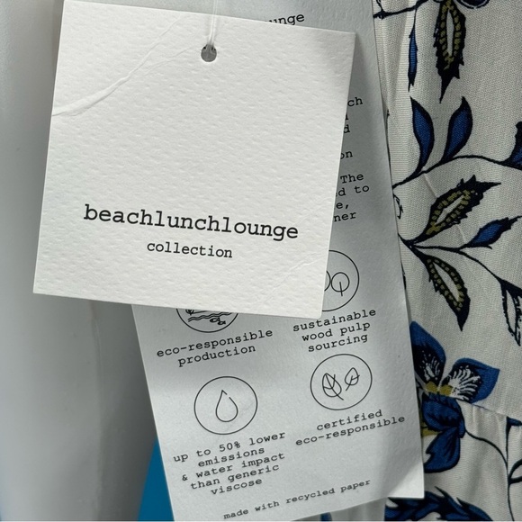 Beach Lunch Lounge Women's Functional Tie Shoulder Tier Dress Size Large - Picture 10 of 12